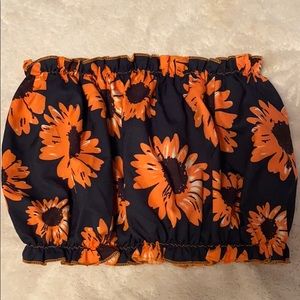 Scrunched first top/bottom tube top